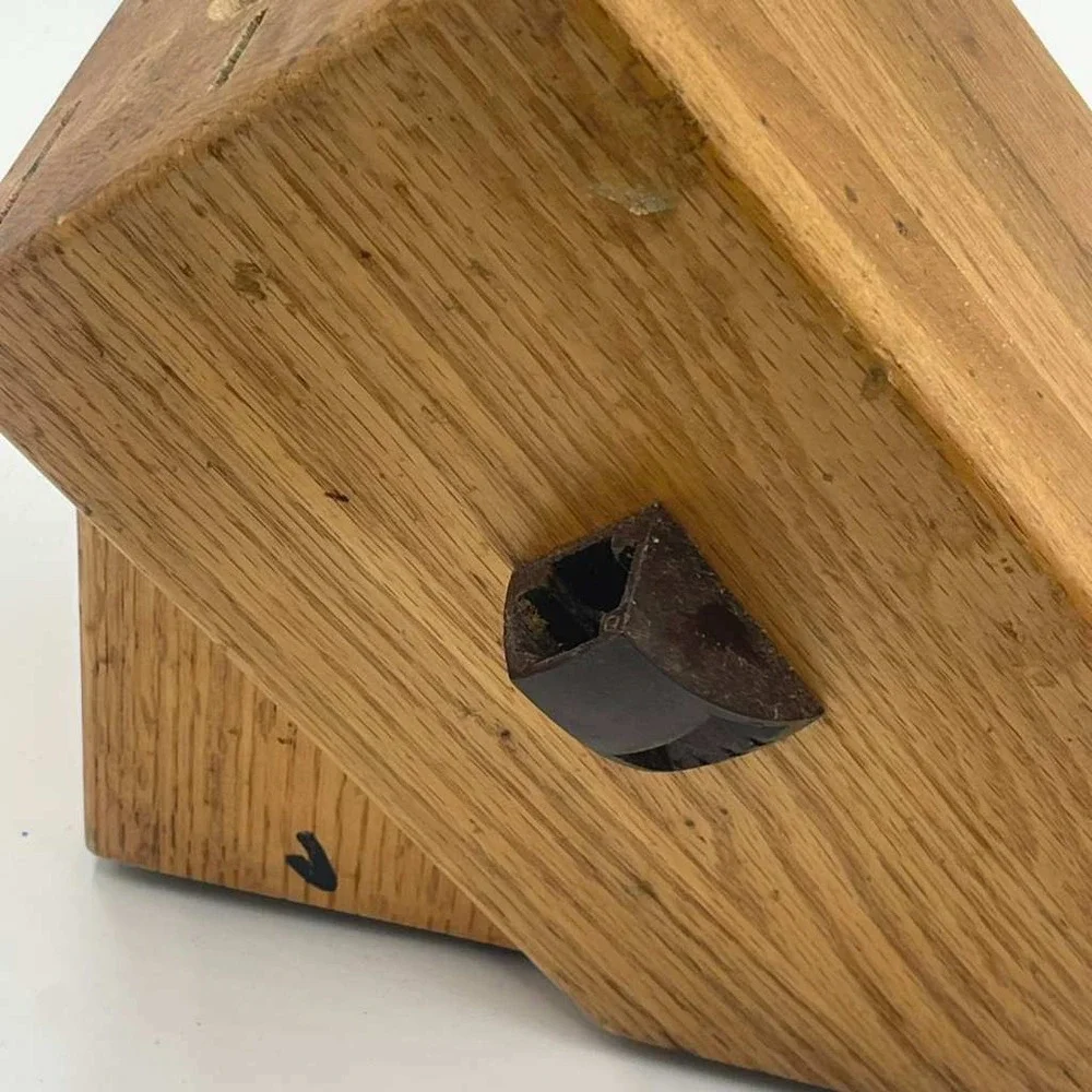 Cutco‎ Oak Wood Knife Block 6 Slot Storage with Built-in Sharpener Made in USA